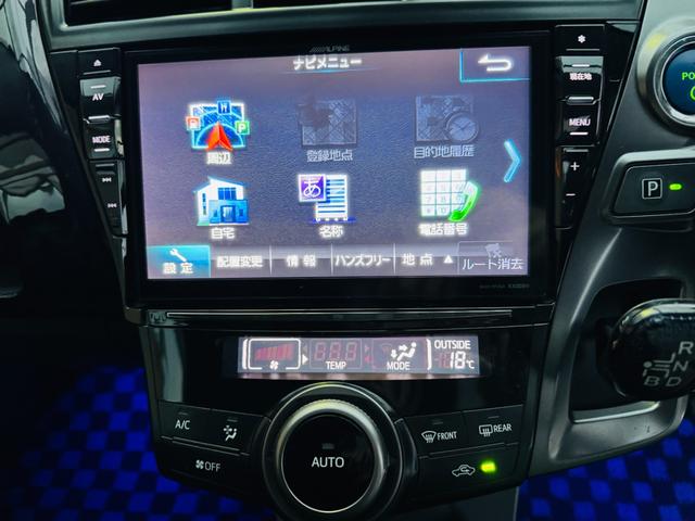 プリウスアルファ Ｓ　チューン　ブラック　モデリスタエアロ・ＷＯＲＫ１９ＡＷ・ガナドール４本出マフラー・車高調・社外テール・社外９インチナビ・バックカメラ・ＥＴＣ・クルコン・ＣＤ／ＤＶＤ／ＢＴ・ＬＥＤヘッドライト・社外レーダー・保証付き（6枚目）