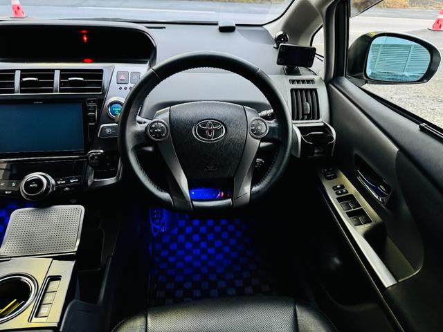 プリウスアルファ Ｓ　チューン　ブラック　モデリスタエアロ・ＷＯＲＫ１９ＡＷ・ガナドール４本出マフラー・車高調・社外テール・社外９インチナビ・バックカメラ・ＥＴＣ・クルコン・ＣＤ／ＤＶＤ／ＢＴ・ＬＥＤヘッドライト・社外レーダー・保証付き（34枚目）