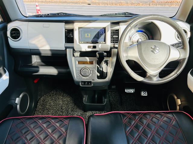 ハスラー Xターボ 4WD・ターボ・衝突軽減ブレーキ・外品ナビ・フルセグ・CD・DVD再生可・Bluetooth・ETC・バックカメラ・シートヒーター・レザー調シートカバー・オートライト・HID・車検R9年6月・保証付(4枚目)