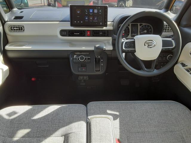 ムーヴキャンバス ストライプスG 9インチスマホ連携ディスプレイオーディオ ワンオーナー 禁煙車 両側パワースライドドア 運転席助手席シートヒーター 純正ホイールキャップ クリアランスソナー LEDヘッドライト LEDフォグランプ 衝突回避支援システム 誤発信抑制制御機能(2枚目)