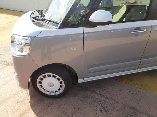 ムーヴキャンバス ストライプスG 9インチスマホ連携ディスプレイオーディオ ワンオーナー 禁煙車 両側パワースライドドア 運転席助手席シートヒーター 純正ホイールキャップ クリアランスソナー LEDヘッドライト LEDフォグランプ 衝突回避支援システム 誤発信抑制制御機能(17枚目)