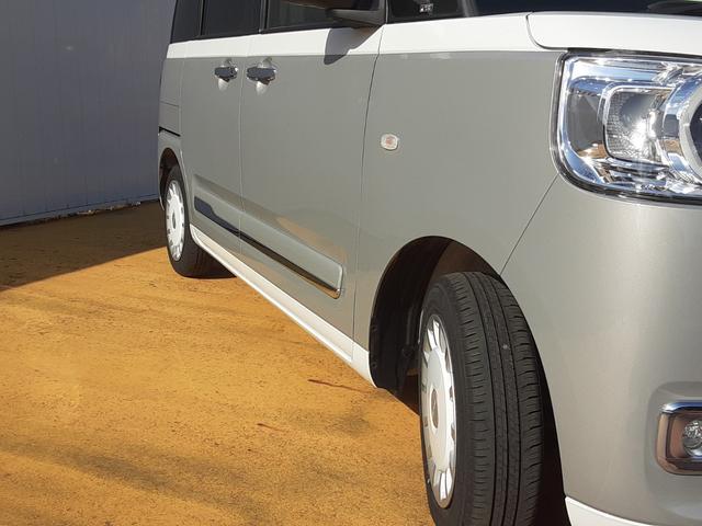 ムーヴキャンバス ストライプスG 9インチスマホ連携ディスプレイオーディオ ワンオーナー 禁煙車 両側パワースライドドア 運転席助手席シートヒーター 純正ホイールキャップ クリアランスソナー LEDヘッドライト LEDフォグランプ 衝突回避支援システム 誤発信抑制制御機能(21枚目)