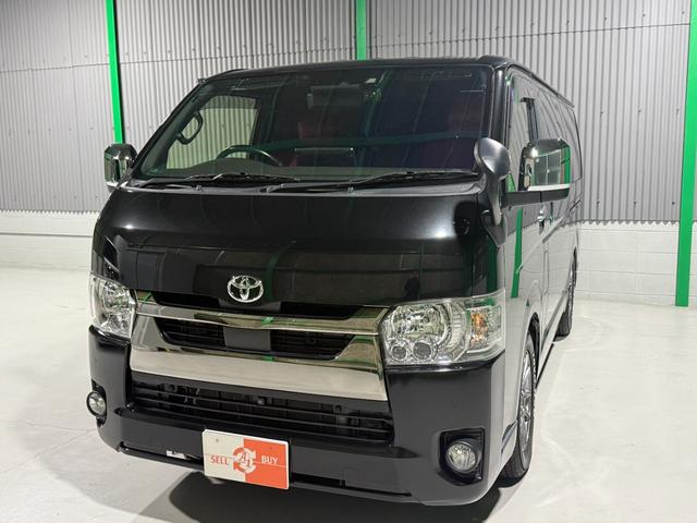 ハイエースバン スーパーＧＬ　ダークプライムＩＩ　ワンオーナー　ヒッチメンバー　両側パワースライドドア　アルパインフローティングナビゲーション　フリップダウンモニター　全周囲モニター　　ＥＴＣ　前後ドラレコ　純正デジタルインナーミラー　ローダウン（5枚目）