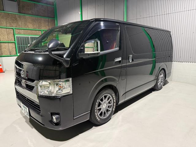 ハイエースバン スーパーＧＬ　ダークプライムＩＩ　ワンオーナー　ヒッチメンバー　両側パワースライドドア　アルパインフローティングナビゲーション　フリップダウンモニター　全周囲モニター　　ＥＴＣ　前後ドラレコ　純正デジタルインナーミラー　ローダウン（43枚目）