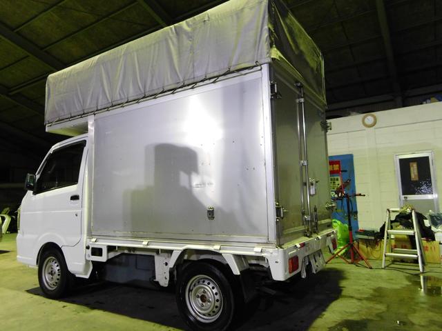 キャリイトラック ＫＣエアコン・パワステ　エアコン　パワステ　５ＡＧＳ　４ＷＤ　パネルバン　ＬＥＤ作業灯　全長２４２ｃｍ　パネルバン　観音開き　軽運送　ホロ　幌　レベライザーヘッドライト　ドアバイザー　配達　軽貨物（8枚目）