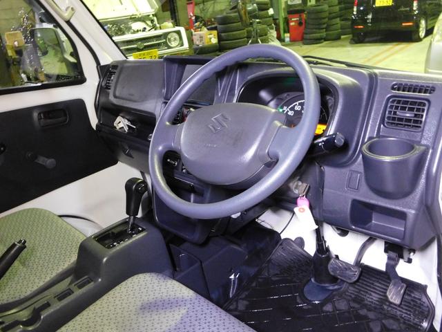 キャリイトラック ＫＣエアコン・パワステ　エアコン　パワステ　５ＡＧＳ　４ＷＤ　パネルバン　ＬＥＤ作業灯　全長２４２ｃｍ　パネルバン　観音開き　軽運送　ホロ　幌　レベライザーヘッドライト　ドアバイザー　配達　軽貨物（34枚目）