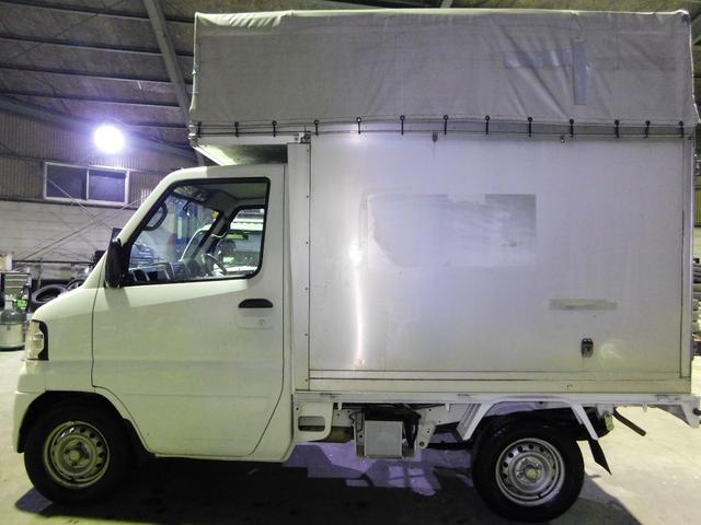 ミニキャブトラック Ｖタイプ　エアコン　パワステ　ＡＴ車　４ＷＤ　ＥＴＣ　パネルバン　幌　宅配仕様車　特装車　観音開き　配達仕様　ホロ　軽貨物（6枚目）