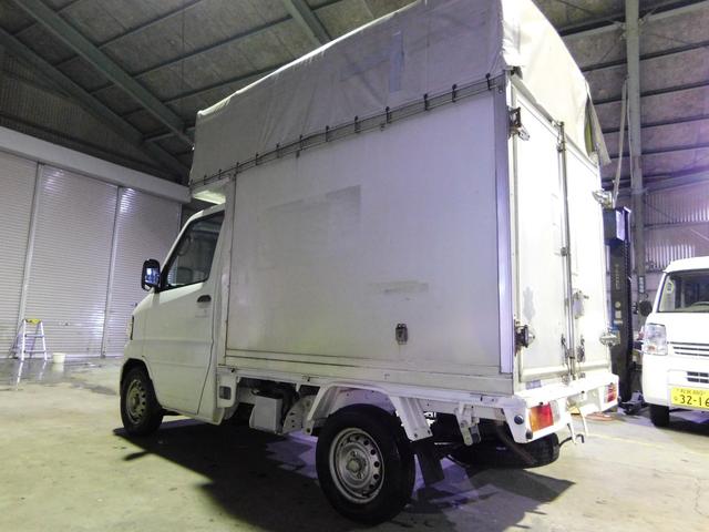 ミニキャブトラック Ｖタイプ　エアコン　パワステ　ＡＴ車　４ＷＤ　ＥＴＣ　パネルバン　幌　宅配仕様車　特装車　観音開き　配達仕様　ホロ　軽貨物（9枚目）
