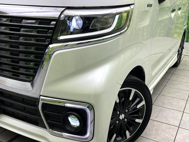 スペーシアカスタム ハイブリッドXSターボ 禁煙車 純正9型ナビ 全周囲カメラ 両側パワースライドドア コーナーセンサー LEDヘッドライト 純正15インチアルミ スマートキー 純正革巻きステアリング アイドリングストップ ドラレコ ETC(12枚目)