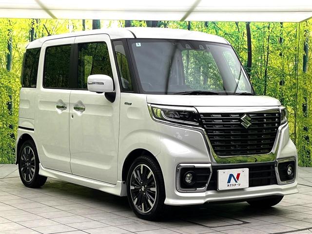 スペーシアカスタム ハイブリッドXSターボ 禁煙車 純正9型ナビ 全周囲カメラ 両側パワースライドドア コーナーセンサー LEDヘッドライト 純正15インチアルミ スマートキー 純正革巻きステアリング アイドリングストップ ドラレコ ETC(16枚目)