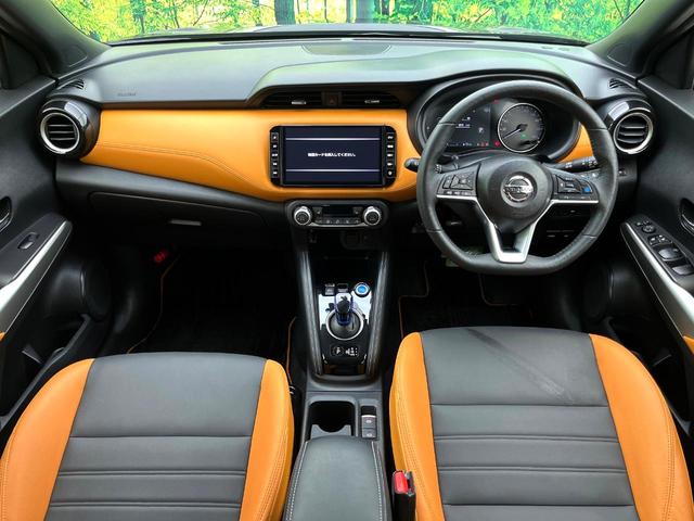 キックス Ｘ　ツートーンインテリアエディション　インテリジェントエマージェンシーブレーキ　純正ナビ　全周囲カメラ　ＥＴＣ　スマートキー　プロパイロット　ＬＥＤヘッド　純正１７インチアルミホイール　シートヒーター　Ｂｌｕｅｔｏｏｔｈ再生　禁煙車（2枚目）