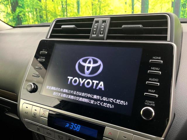 ランドクルーザープラド TX Lパッケージ 禁煙車 7人乗り 4WD 純正ナビ 全周囲カメラ パワーシート シートヒーター ウッドコンビステアリング LEDヘッドライト 純正19インチアルミ 黒革シート クルーズコントロール ETC(3枚目)