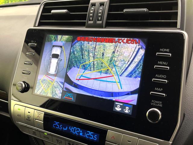 ランドクルーザープラド TX Lパッケージ 禁煙車 7人乗り 4WD 純正ナビ 全周囲カメラ パワーシート シートヒーター ウッドコンビステアリング LEDヘッドライト 純正19インチアルミ 黒革シート クルーズコントロール ETC(4枚目)