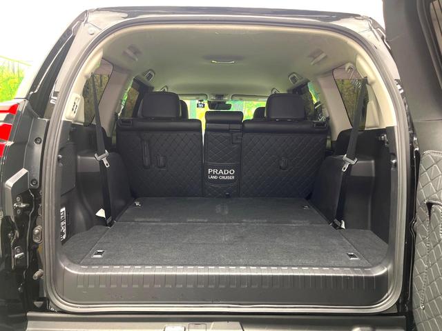ランドクルーザープラド TX Lパッケージ 禁煙車 7人乗り 4WD 純正ナビ 全周囲カメラ パワーシート シートヒーター ウッドコンビステアリング LEDヘッドライト 純正19インチアルミ 黒革シート クルーズコントロール ETC(56枚目)