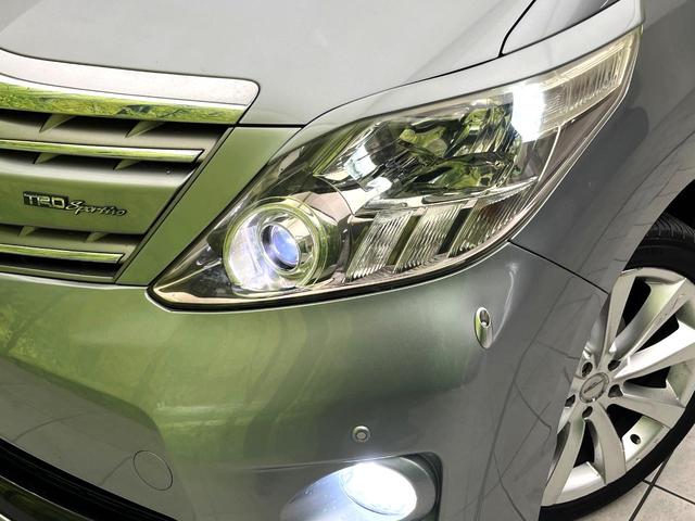 アルファード 240S 禁煙車 TRDエアロ フリップダウンモニター SDナビ バックカメラ パワースライドドア オートエアコン 純正19インチアルミ スマートキー 8人乗り ドアバイザー フロアマット ETC(13枚目)