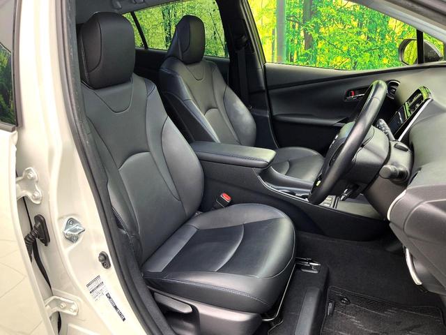 プリウス Ｓツーリングセレクション　禁煙車　セーフティセンス　モデリスタフルエアロ　純正９型ナビ　バックカメラ　シートヒーター　レーダークルーズコントロール　ＬＥＤヘッド　純正１７インチアルミ　黒革シート　ドライブレコーダー　ＥＴＣ（9枚目）