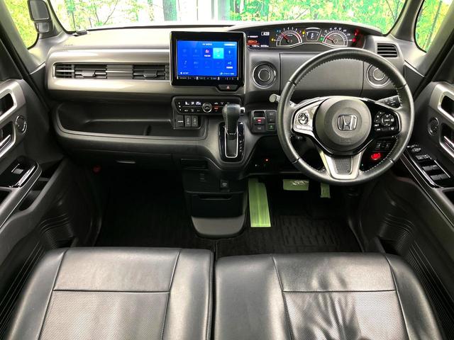 N-BOXカスタム Lターボ スタイル+ブラック 禁煙車 SDナビ バックカメラ アダプティブクルーズコントロール 両側パワースライドドア 電動パーキングブレーキ シートヒーター LEDヘッドライト 純正15インチアルミ オートエアコン ETC(2枚目)