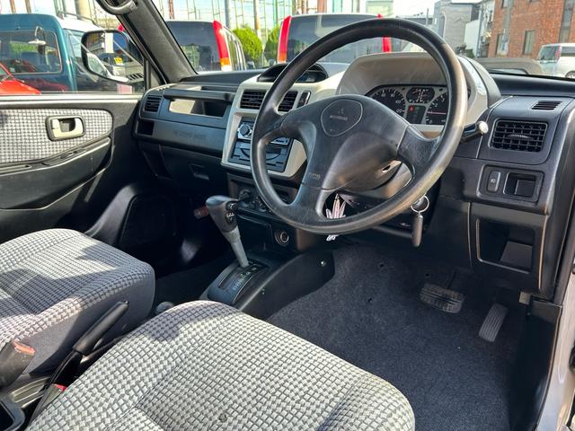 パジェロミニ V パワステ パワーウィンドウ 社外アルミホイール エアコン リフトアップ 社外マフラー インタークーラーターボ 全車輛車内清掃 全塗装グレー(18枚目)