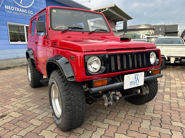 ジムニー 4WD ターボ ETC ドラレコ 社外15インチアルミ M/Tタイヤ リフトアップ 社外マフラー 社外ステアリング 社外F.Rバンパー(2枚目)