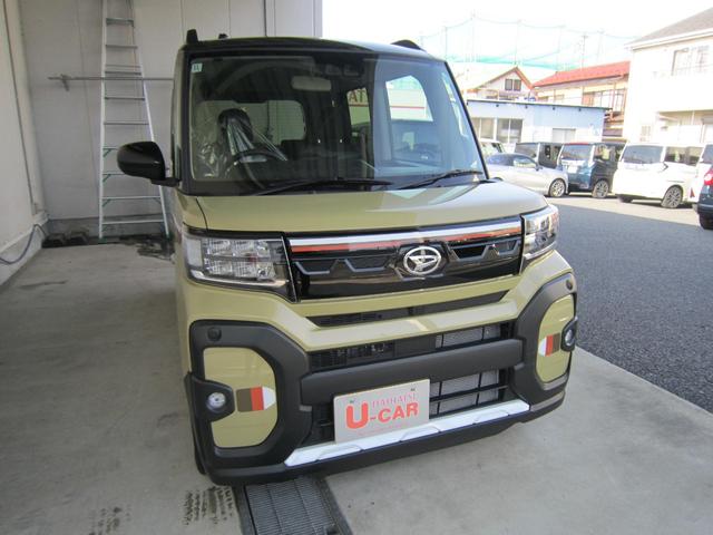 タント ファンクロスターボ ディスプレイオーディオ、USB、ETC、両側電動スライドドア、ターボ、サイドストライプ、アンダーガーニッシュ、ACC、アルミホイール、キーフリー、プッシュボタンスタート、新車保証継、シートヒーター(9枚目)