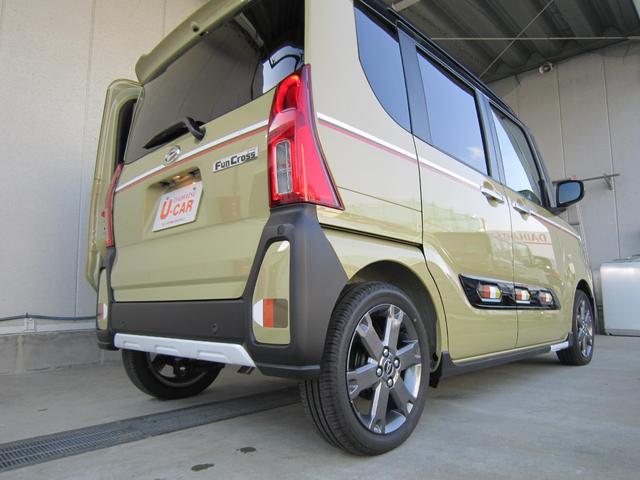 タント ファンクロスターボ ディスプレイオーディオ、USB、ETC、両側電動スライドドア、ターボ、サイドストライプ、アンダーガーニッシュ、ACC、アルミホイール、キーフリー、プッシュボタンスタート、新車保証継、シートヒーター(15枚目)