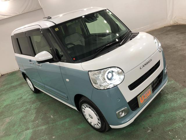 ムーヴキャンバス ストライプスＧターボ　走行８６９５キロ／純正ナビ／ドラレコ　１年保証距離無制限　走行距離８６９５キロ　純正フルセグナビ　バックカメラ　ドラレコ　純正マット　サイドエアバッグ　ＬＥＤヘッドランプ　アイドリングストップ　シートヒーター　両側電動スライドドア（9枚目）