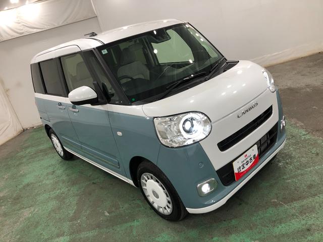 ムーヴキャンバス ストライプスＧターボ　走行２７９８キロ／シートヒーター　一年保証・走行距離無制限走行２７９８キロ　サイドエアバック　クリアランスソナー　オートマチックハイビーム　オートライト　ＬＥＤヘッドライト　ベンチシート　シートヒーター　両側電動スライドドア（9枚目）