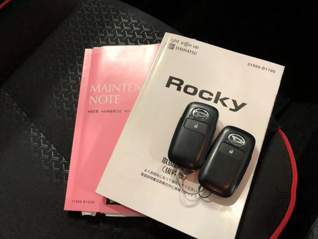 ロッキー Ｇ　車検整備付／走行６０５０１キロ／フルセグナビ／ドラレコ　１年保証距離無制限　走行距離６０５０１キロ　フルセグナビ　バックカメラ　ドラレコ　純正マット　サイドエアバッグ　ＬＥＤヘッドランプ　アイドリングストップ　シートヒーター　オート格納式ドアミラー（58枚目）