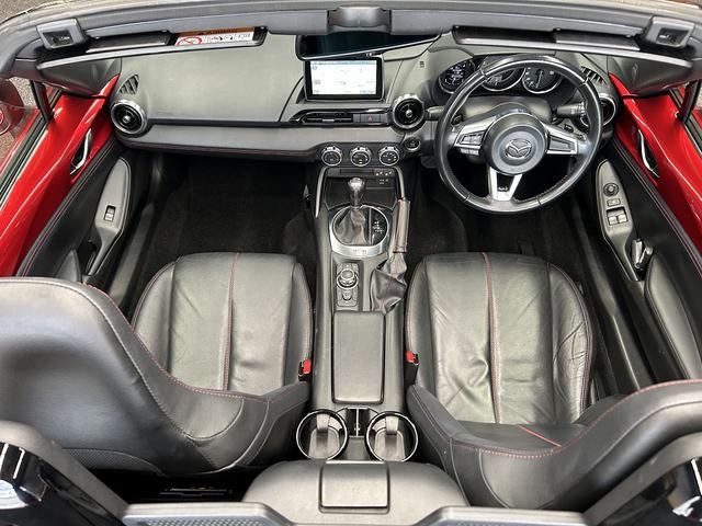 ロードスター Sレザーパッケージ (禁煙車)(黒本革)(メーカーSDナビ)(バックカメラ)(LEDヘッドライト)(スマートキー)(シートヒーター)(フルセグTV)(ビルトインETC)(パドルシフト)(BSM)(純正16インチAW)(5枚目)