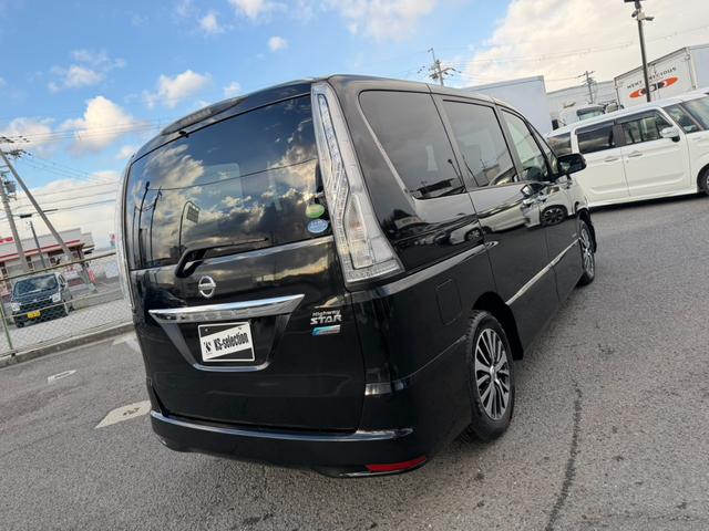 セレナ ハイウェイスター　Ｓ－ハイブリッド　両側電動スライドドア　社外ナビ　フルセグＴＶ　バックカメラ　Ｂｌｕｅｔｏｏｔｈオーディオ　クルーズコントロール　オートライト　スマートキー　レーンキープアシスト　純正アルミホイール　ＥＴＣ（5枚目）