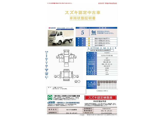 車両状態評価書