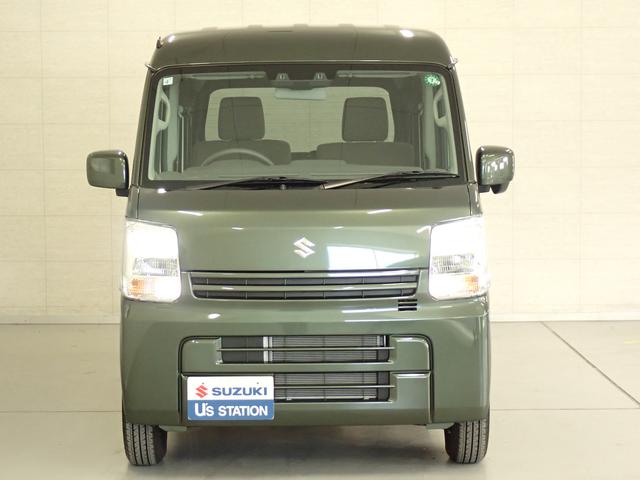 エブリイ ＰＣ　６型　２ＷＤ　インパネＣＶＴ　スズキプレミアム中古車　衝突被害軽減ブレーキ　リヤパーキングセンサー　車検整備付　ＬＥＤヘッドランプ　ハイビームアシスト　後席両側スライドドア　シートヒーター　アイドリングストップ　スペアタイヤ　マッドフラップ（2枚目）