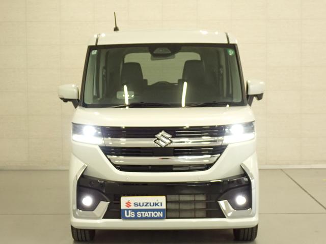 スペーシアカスタム カスタム　ＨＹＢＲＩＤ　ＸＳ　全方位モニター付ナビ　コネクト　ナビ　全方位カメラ　スズキコネクト　ＡＣＣ　後席両側電動スライドドア　ステアリングヒーター　電動パーキングブレーキ　衝突被害軽減ブレーキ　サーキュレーター　フロアマット　ＬＥＤヘッドランプ　ＡＷ（2枚目）