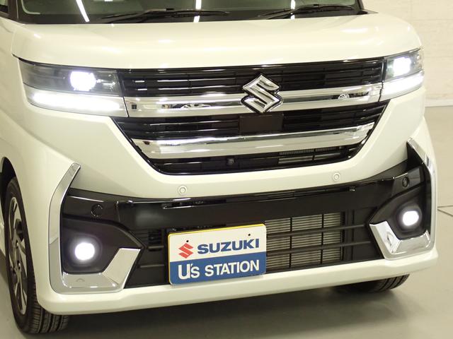 スペーシアカスタム カスタム　ＨＹＢＲＩＤ　ＸＳ　全方位モニター付ナビ　コネクト　ナビ　全方位カメラ　スズキコネクト　ＡＣＣ　後席両側電動スライドドア　ステアリングヒーター　電動パーキングブレーキ　衝突被害軽減ブレーキ　サーキュレーター　フロアマット　ＬＥＤヘッドランプ　ＡＷ（18枚目）