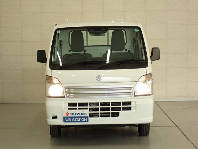 キャリイトラック KCエアコンパワステ 6型 4AT セーフティサポート装着車 2WD AM/FMラジオ 衝突被害軽減ブレーキ 車検整備付 車線逸脱警報機能 アイドリングストップ ハイビームアシスト マッドフラップ 誤発進抑制機能 マニュアルエアコン 運転席・助手席エアバック(2枚目)