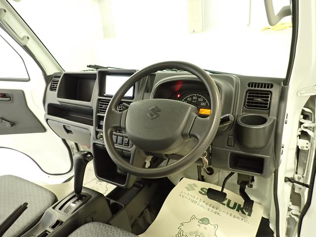キャリイトラック ＫＣ　エアコン・パワステ　２ＷＤ　３ＡＴ　運転席エアバック　２ＷＤ　フロア３ＡＴ　ナビ　ＥＴＣ　ドアバイザー　マニュアルエアコン　運転席エアバック　マッドフラップ　アングルポストプロテクター　シガーライター　灰皿（8枚目）