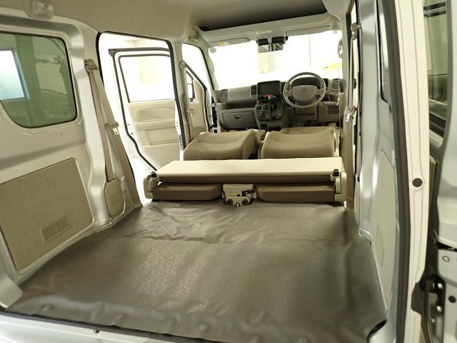 エブリイ ＰＣ　６型　２ＷＤ　ＣＶＴ　デュアルカメラブレーキサポート　衝突被害軽減ブレーキ　リヤパーキングセンサー　車検整備付　ＬＥＤヘッドランプ　ハイビームアシスト　後席両側スライドドア　フロアマット　シートヒーター　車線逸脱警報機能　マッドフラップ　スペアタイヤ（17枚目）