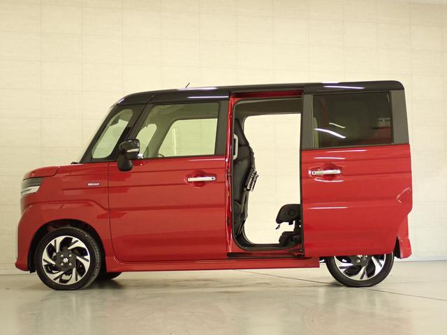 スペーシアカスタム カスタム HYBRID XSターボ 2WD インパネCVT 衝突被害軽減ブレーキ パーキングセンサー ACC ステアリングヒーター 後席両側電動スライドドア パドルシフト 電動パーキングブレーキ LEDヘッドランプ ハイビームアシスト サーキュレーター AW(4枚目)