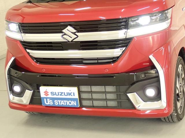 スペーシアカスタム カスタム HYBRID XSターボ 2WD インパネCVT 衝突被害軽減ブレーキ パーキングセンサー ACC ステアリングヒーター 後席両側電動スライドドア パドルシフト 電動パーキングブレーキ LEDヘッドランプ ハイビームアシスト サーキュレーター AW(9枚目)