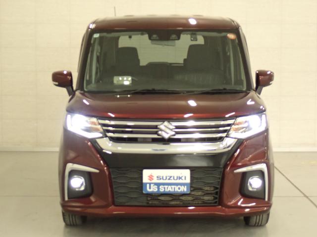 ソリオ ＨＹＢＲＩＤ　ＭＺ　２ＷＤ　デュアルカメラブレーキサポート　ナビ　ＥＴＣ　衝突被害軽減ブレーキ　後席両側電動スライドドア　リヤパーキングセンサー　ＬＥＤヘッドランプ　ハイビームアシスト　サーキュレーター　フロアマット　ドアバイザー　シートヒーター　スマートキー（2枚目）