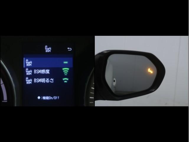隣車線を走る車両をレーダーで検知し、ドアミラーでは確認しにくい後側方エリアに存在する車両に加え、急接近してくる車両も検知します。車両を検知するとドアミラーに搭載されたＬＥＤインジケーターが点灯します。