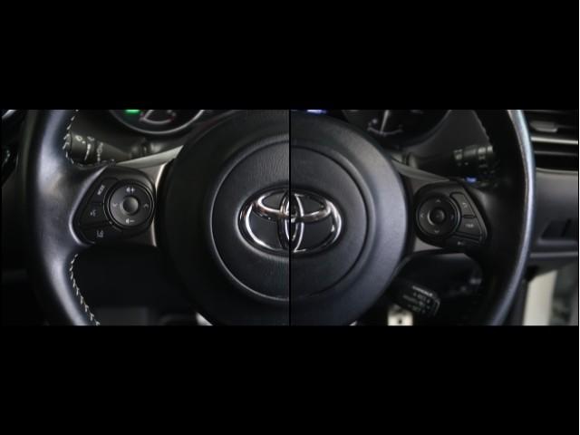 ステアリングスイッチ付き。前方から目を離すことなく操作することが可能です。