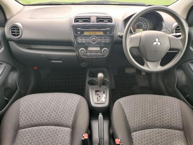 ミラージュ M キーレス ETC 車検整備付き アイドリングストップ エアコン パワステ 電動格納ミラー 走行46650km ミデアムブルーパール(6枚目)