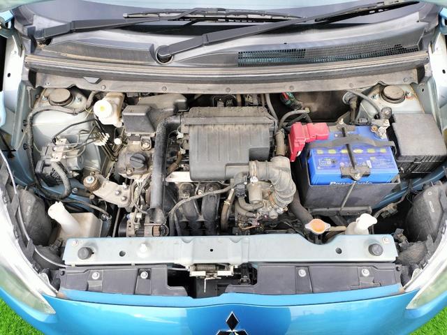 ミラージュ M キーレス ETC 車検整備付き アイドリングストップ エアコン パワステ 電動格納ミラー 走行46650km ミデアムブルーパール(61枚目)