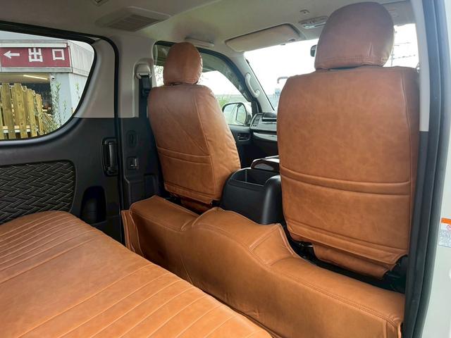 ハイエースバン ロングスーパーＧＬ　４型／プッシュスタートキー／ＬＥＤヘッドライト／社外ナビＴＶ／バックカメラ／ＥＴＣ／レザー調シートカバー／社外革巻ステアリング／社外テールレンズ／オートエアコン／車検整備付き（53枚目）