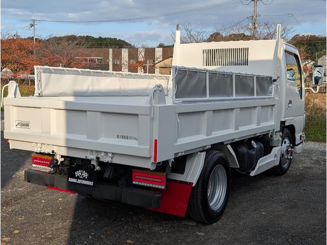エルフトラック 3t低床強化ダンプ・3tダンプ・6MT・フルフラットロー 積載3000kg・リアロックピン2か所・角出し左右・低床ダンプ・強化ダンプ(14枚目)