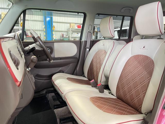 アルトラパンショコラ Ｘ　メモリーナビ　地デジＴＶ　ＣＤプレイヤー　オートライト　ＨＩＤヘッド　スマートキー　レザーシート　１４インチアルミ　オートエアコン　電格ミラー　純正セキュリティ　本革ステアリング　Ｗエアバッグ　禁煙車（18枚目）