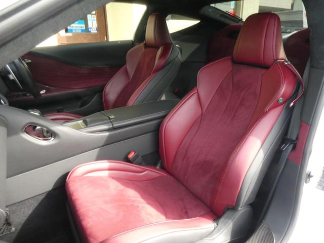 LC500 Sパッケージ V型8気筒EG&DirectShift10速AT ホワイトノーヴァガラスフレーク/レッド 寒冷地 カーボンR セーフティー+ GRSギア比可変ステアリング LDHダイナミックHS URZ100(35枚目)