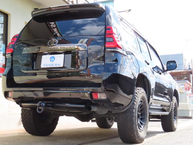 ランドクルーザープラド ＴＸ　Ｌパッケージ・ブラックエディション　１オーナーユーザー様買取禁煙車　２インチリフトＵＰ　ＤＦ１７ＡＷ　ＢＦグッドリッチＡ／Ｔ　ＳＲ　７人乗り　アルパイン９インチナビＴＶ　　Ｂカメラ　ルーフキャリア　ヒッチメンバー　Ｓヒーター／エアコン（53枚目）