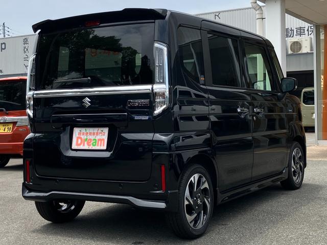 スペーシアカスタム ハイブリッドＸＳ　届出済未使用車　ソナー　運転席シートヒーター　アイドリングＳＴＯＰ　スマートキ　ＬＥＤランプ　横滑り防止　クルコン　衝撃安全ボディー　エアバック　パワステ　ベンチシート　ＡＢＳ　エアコン　フルフラット（11枚目）